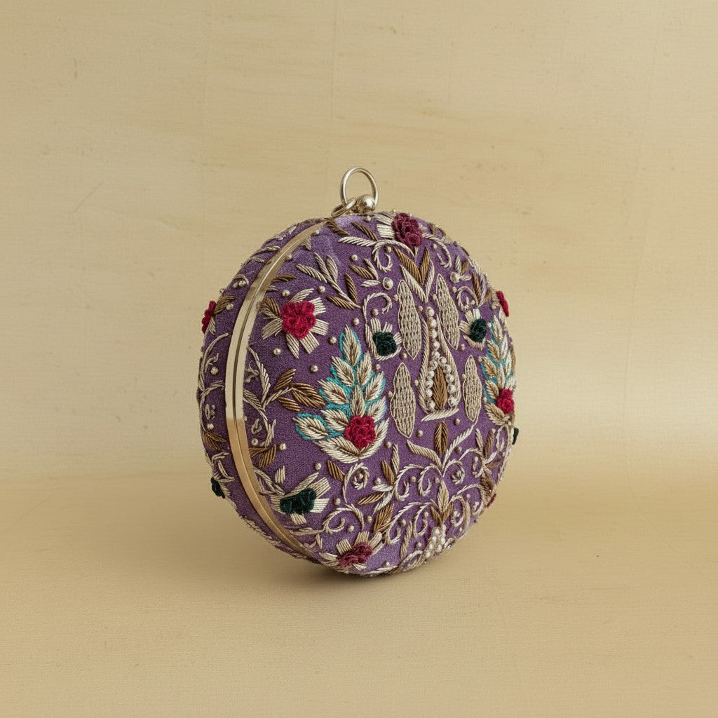 Agra Purple Bangle Clutch (ST1177)