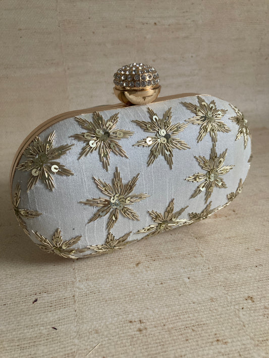 Alina Oval Clutch (ST151) (Off White)