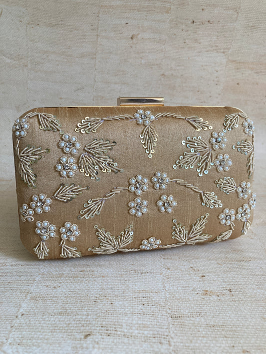 SALE Lana (Rectangular Clutch) (Gold) (ST355)