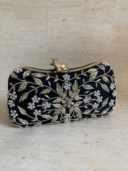 Milani (Rectangular Clutch) (Black) (ST263)