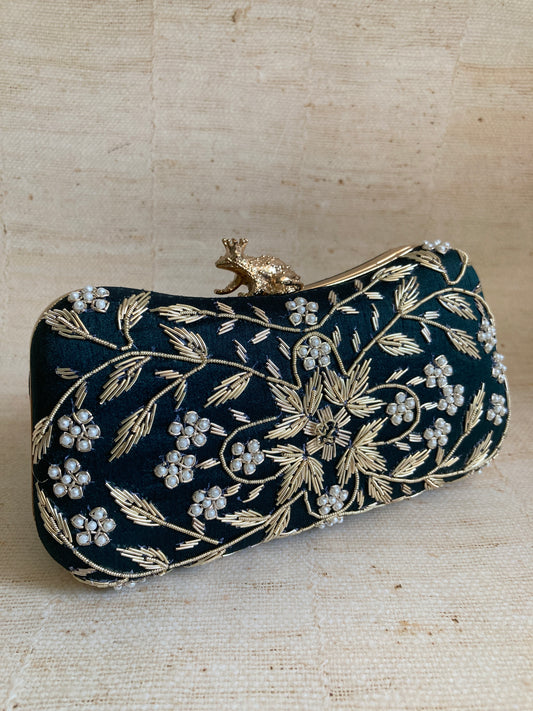 Milani (Rectangular Clutch) (Emerald Green) (ST263)