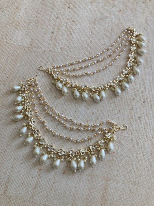 Gold Pearl Ear Chains/Kaan Chain (ST1078)