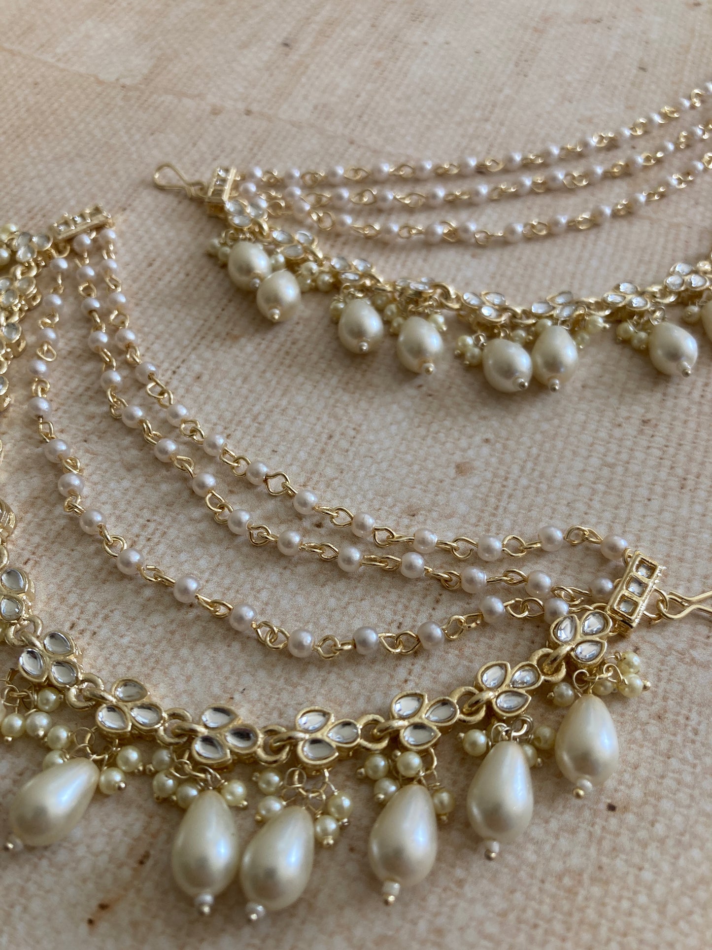 Gold Pearl Ear Chains/Kaan Chain (ST1078)