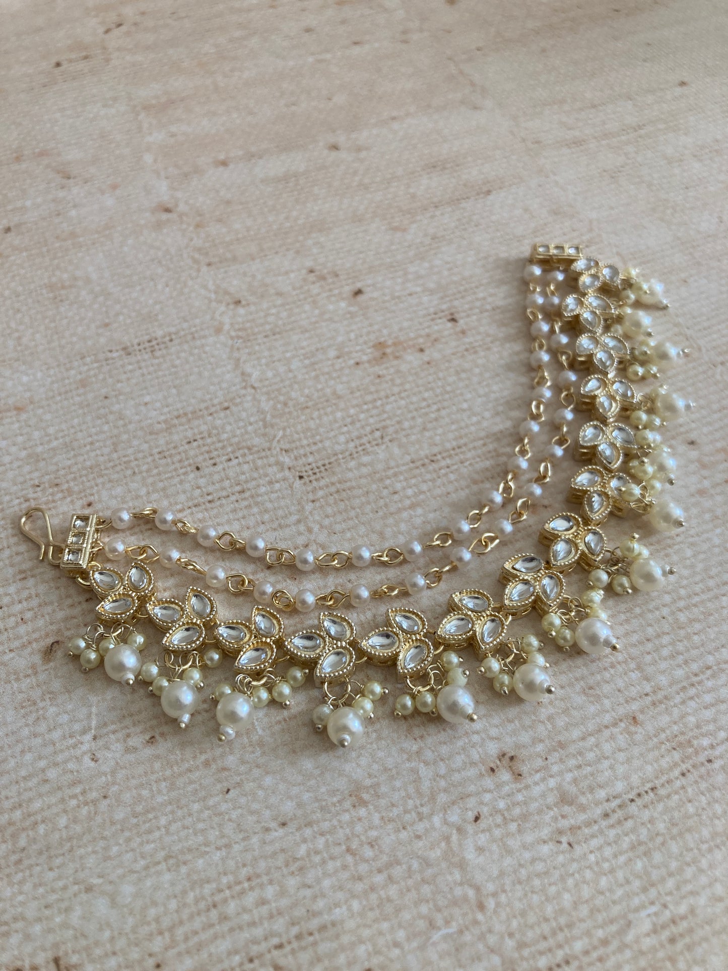 Gold Plated Pearl Ear Chains/Kaan Chain (ST1086)