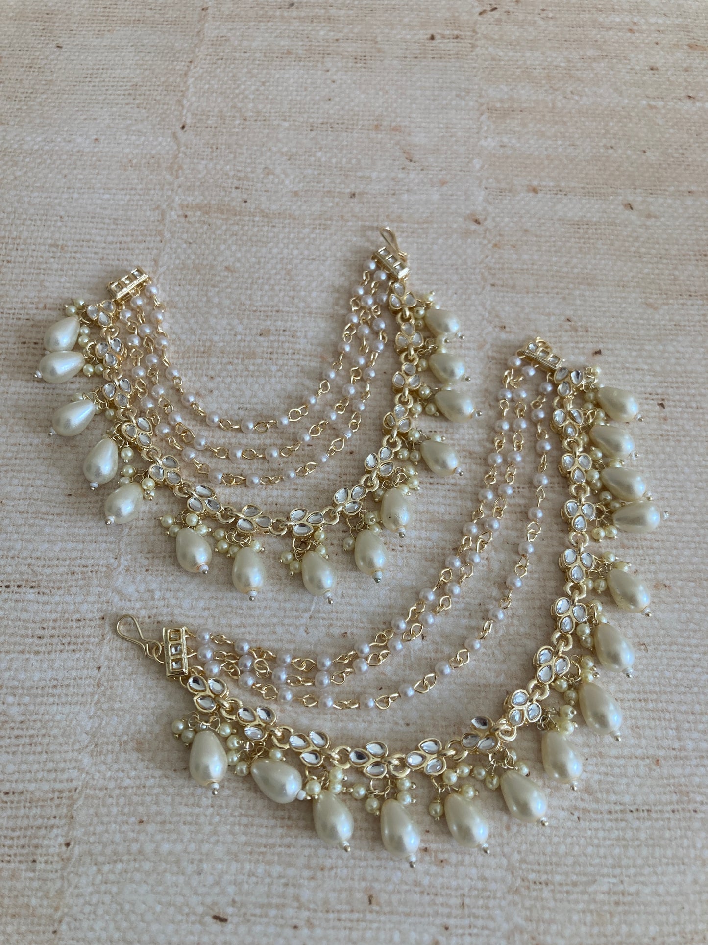 Gold Plated Pearl Ear Chains/Kaan Chain (ST1091)