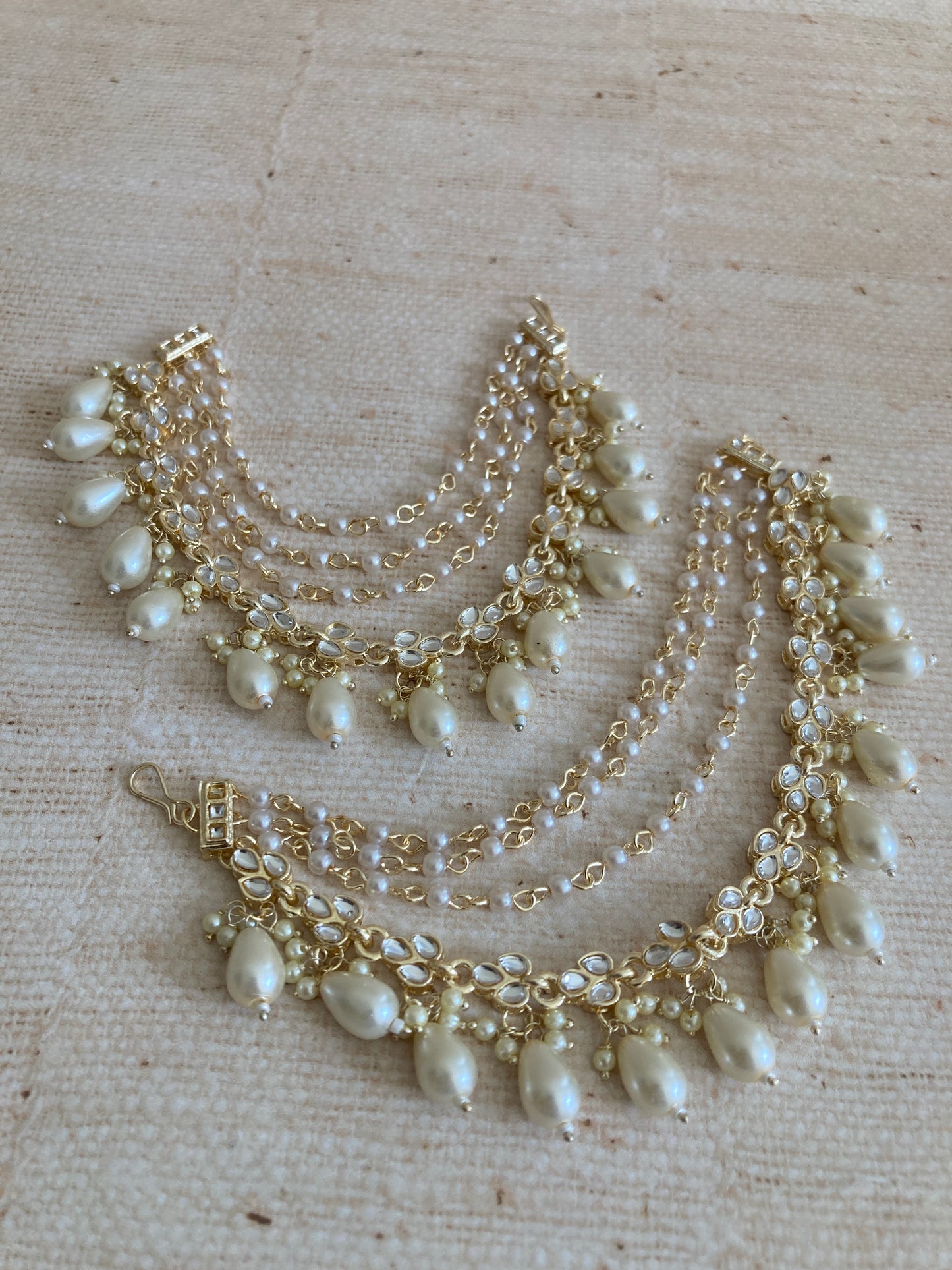 Gold Plated Pearl Ear Chains/Kaan Chain (ST1091)