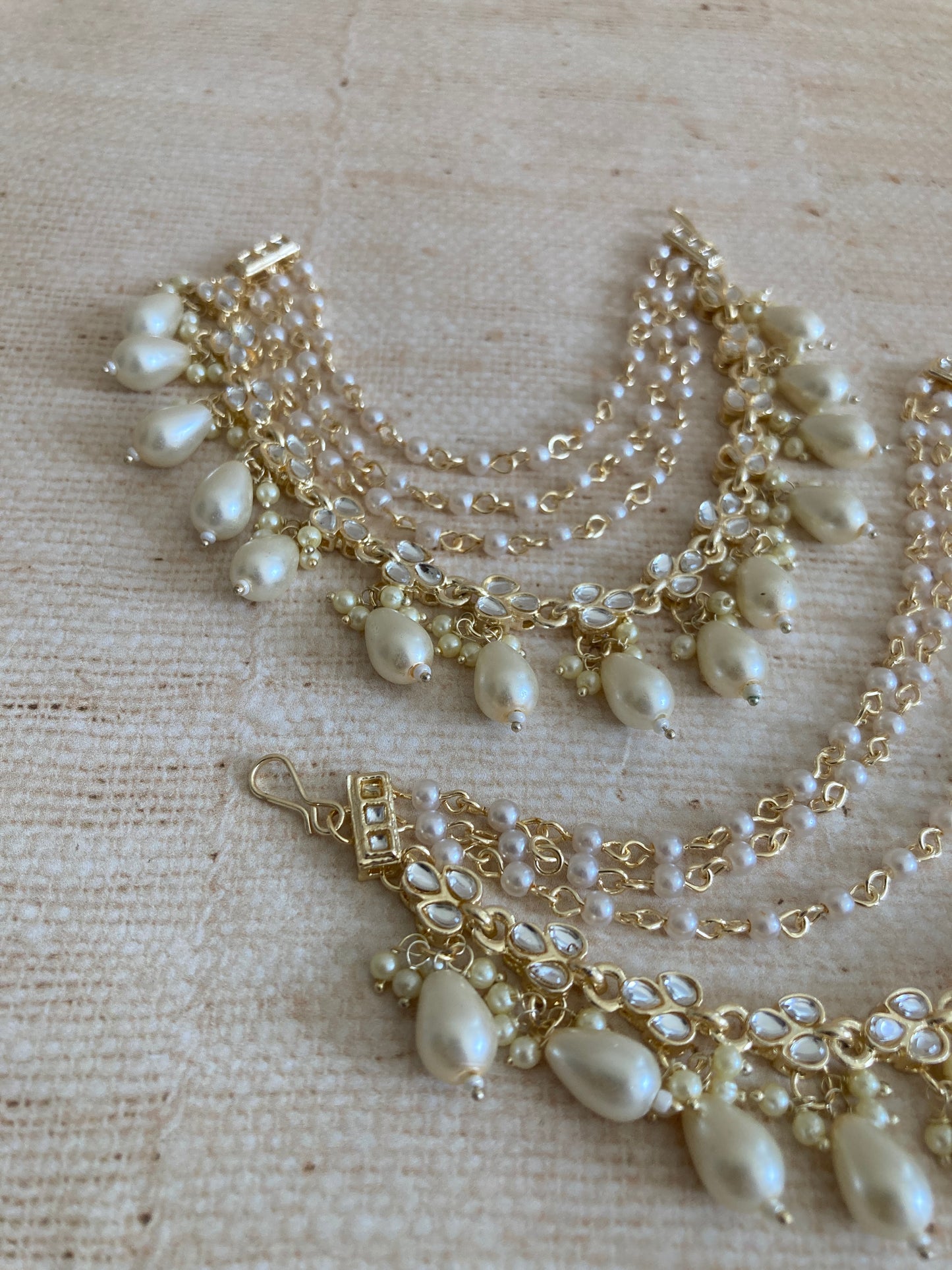 Gold Plated Pearl Ear Chains/Kaan Chain (ST1091)