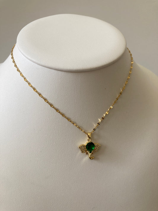 18K Gold Plated Elephant Pendant Necklace