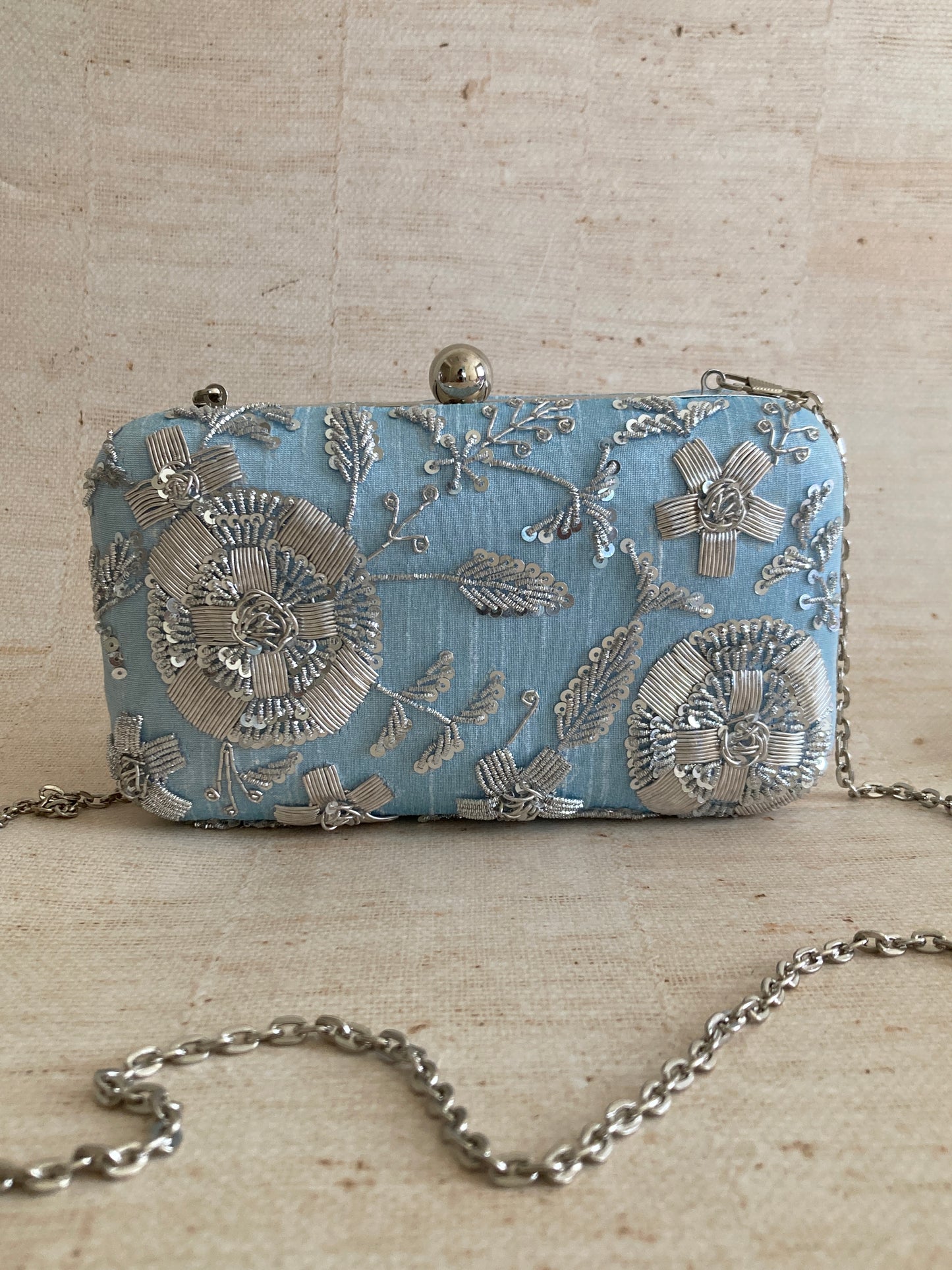 Thea Rectangular Clutch (ST1075) (Blue)