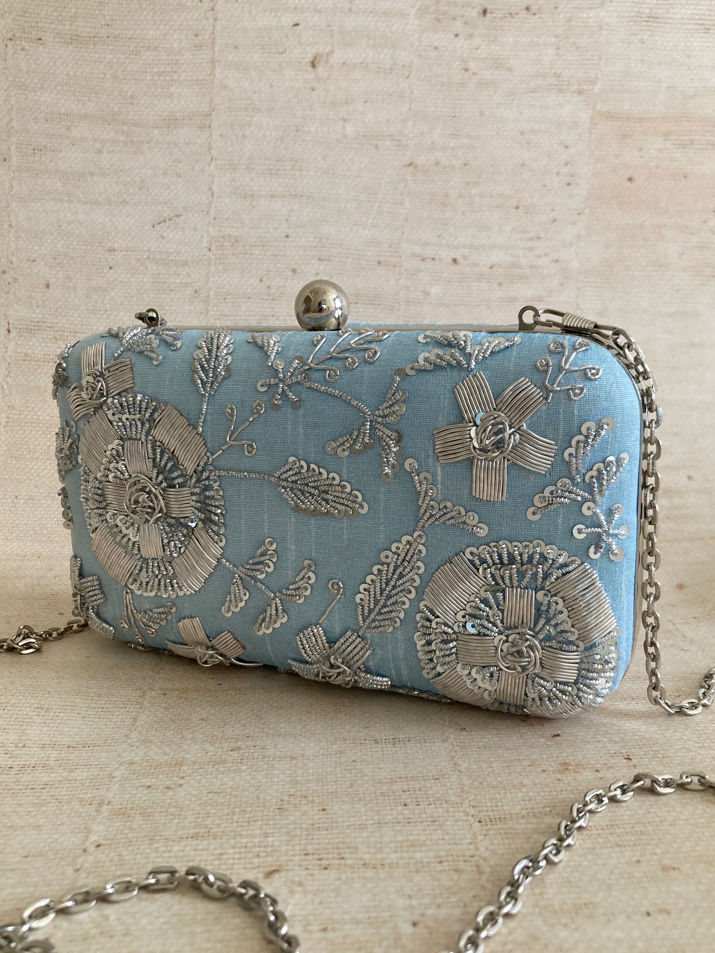 Thea Rectangular Clutch (ST1075) (Blue)
