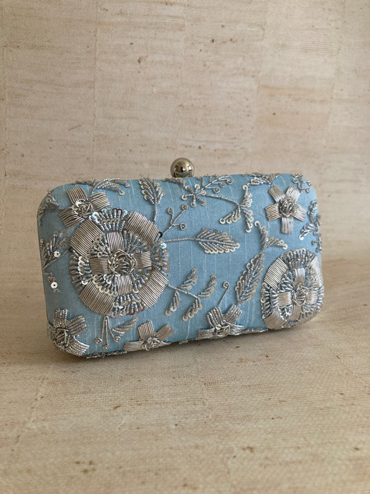 Thea Rectangular Clutch (ST1075) (Blue)