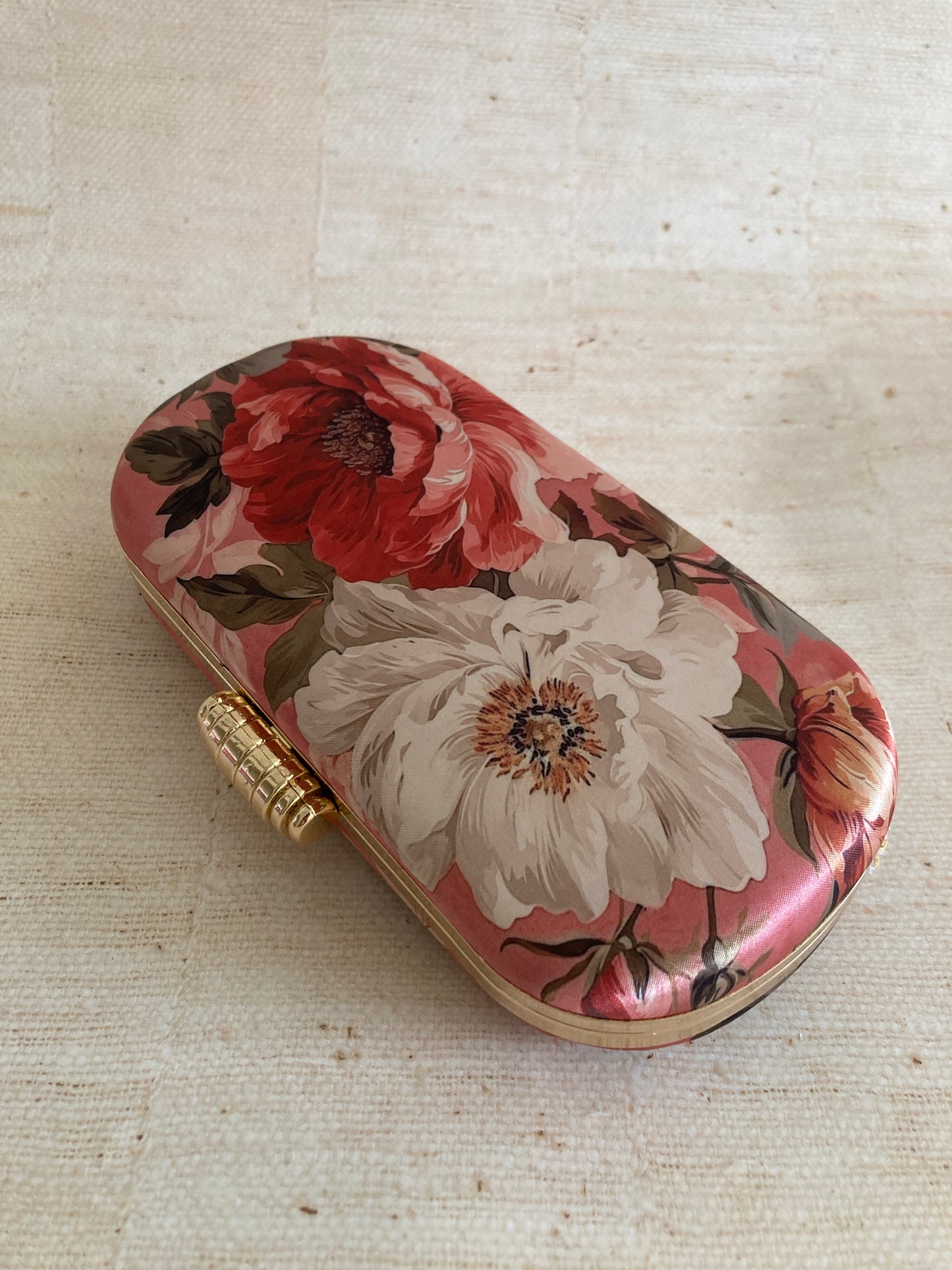 Alyssa Floral Oval Clutch (ST1073) (Pink Multicoloured)