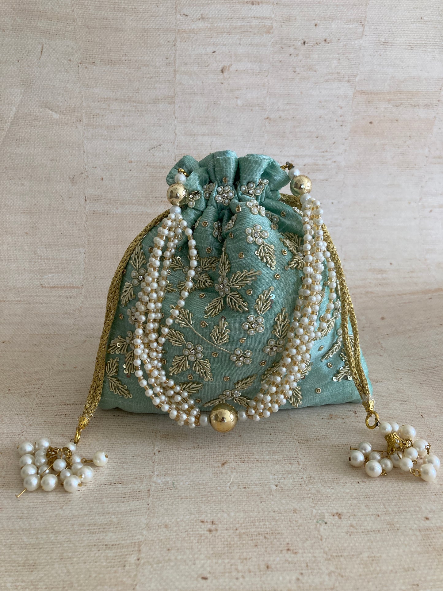 Simran (Potli Bag) (Mint Green) (ST810)