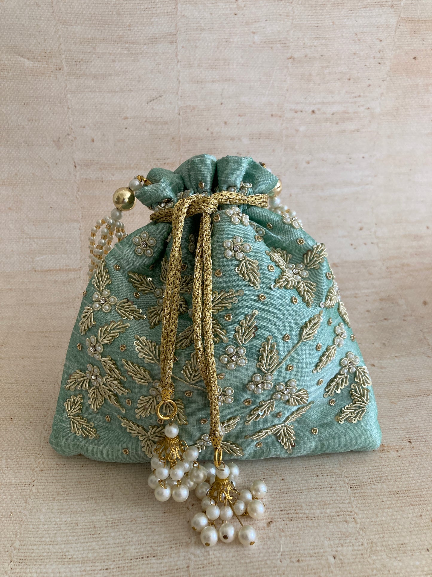 Simran (Potli Bag) (Mint Green) (ST810)