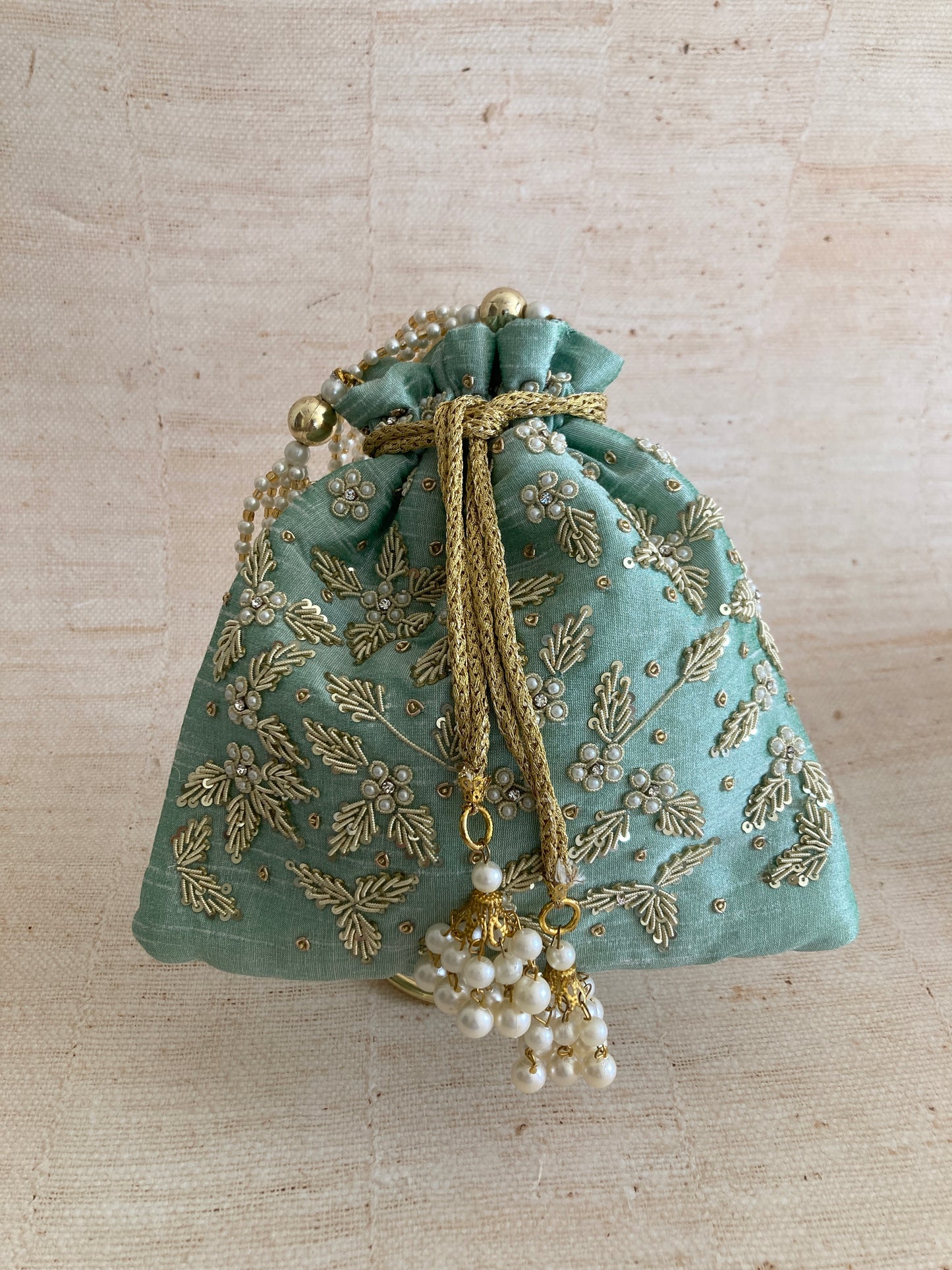 Simran (Potli Bag) (Mint Green) (ST810)