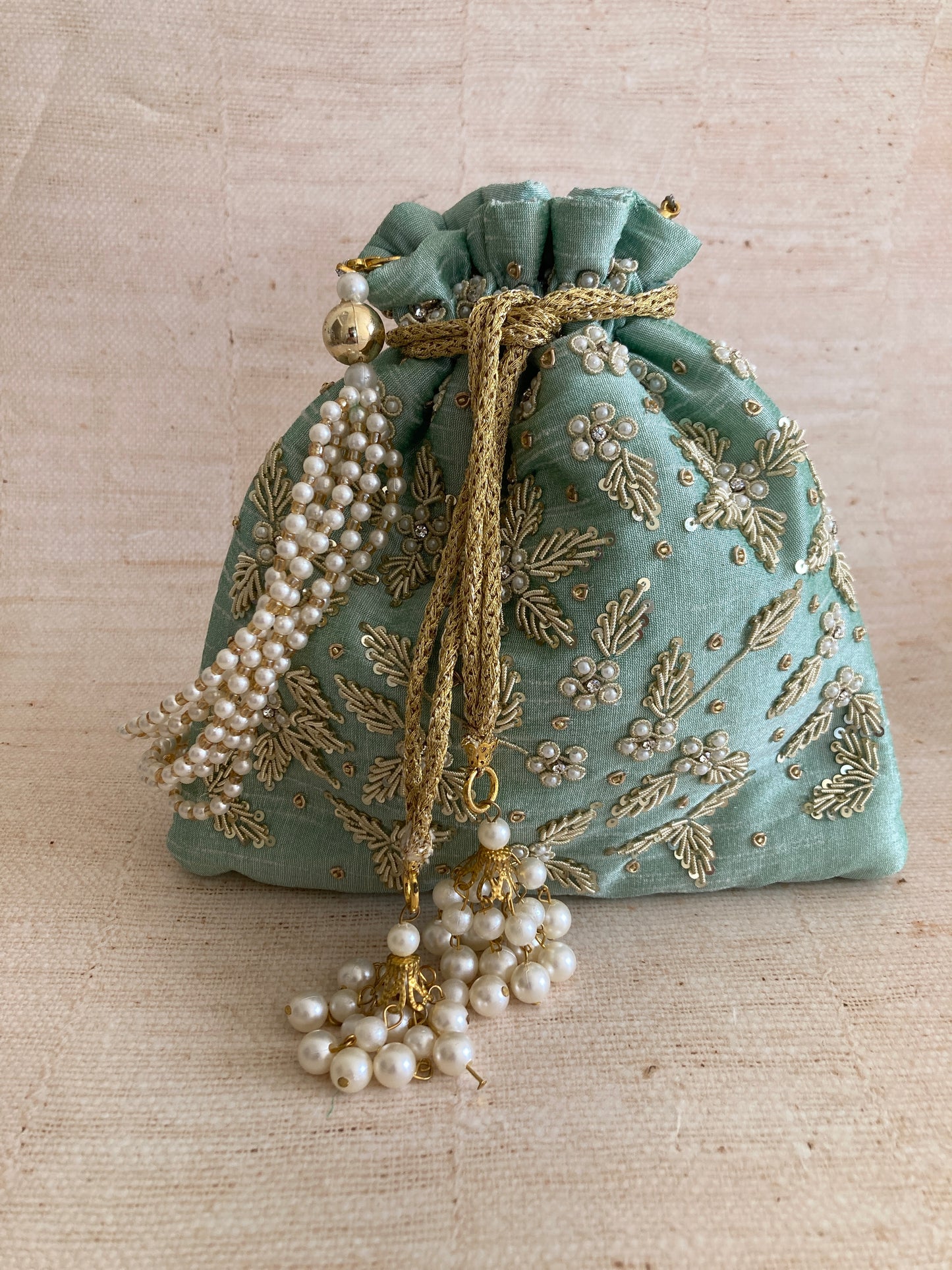 Simran (Potli Bag) (Mint Green) (ST810)