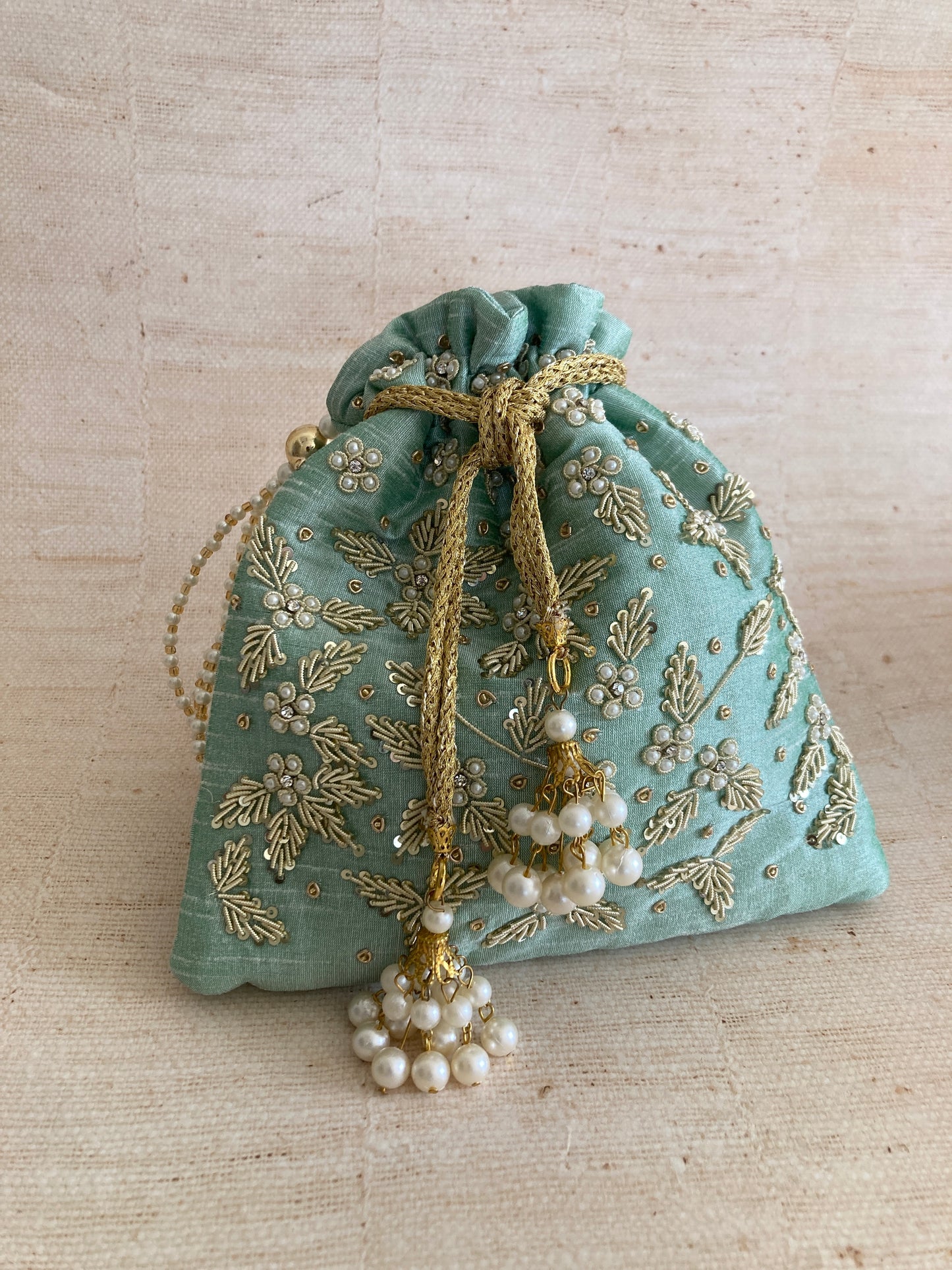 Simran (Potli Bag) (Mint Green) (ST810)