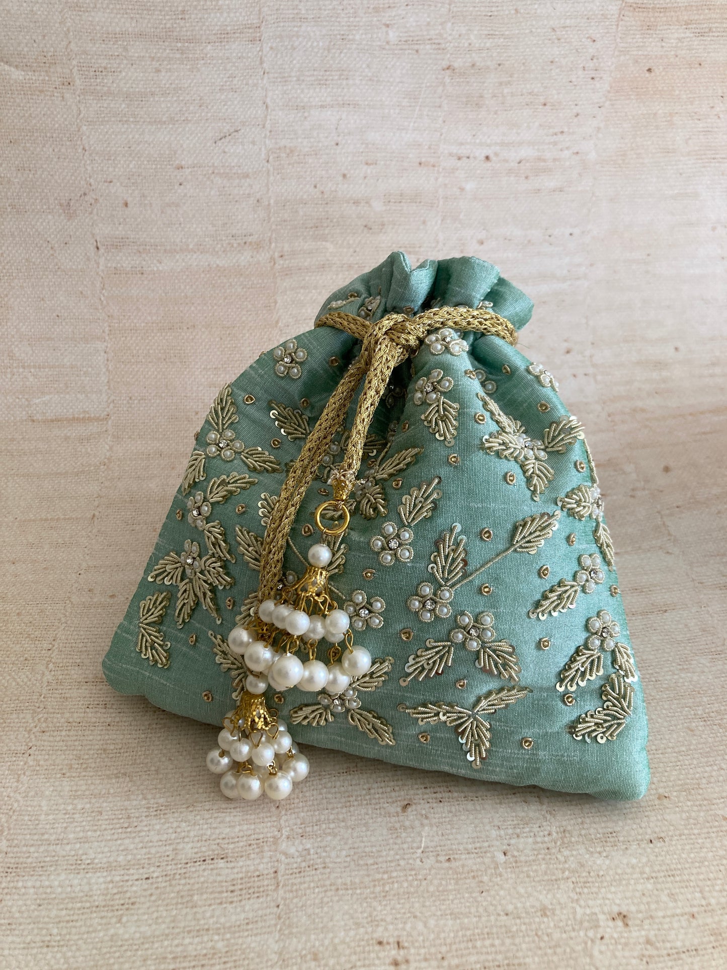 Simran (Potli Bag) (Mint Green) (ST810)