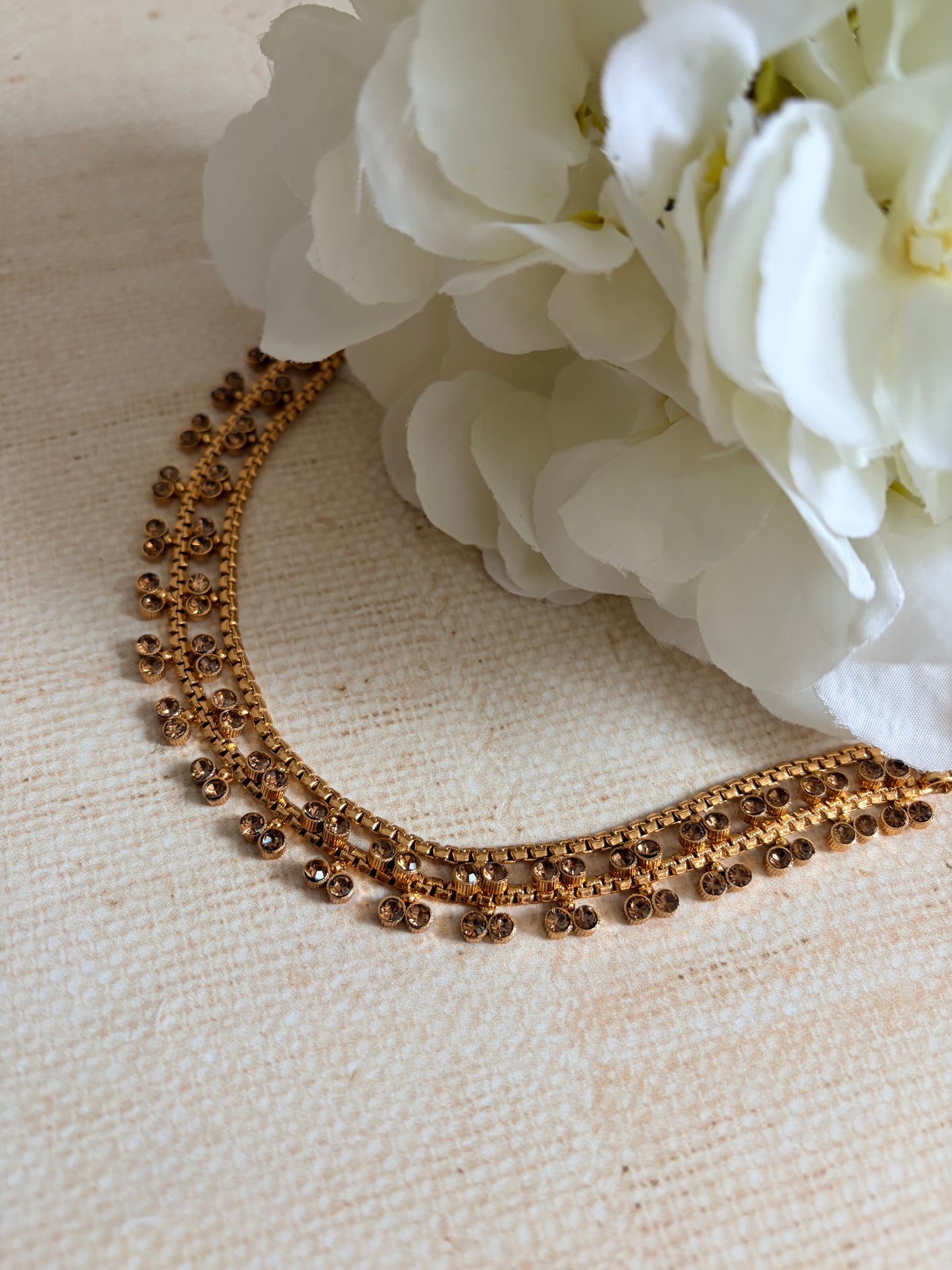 Girls Gold Plated Adjustable Anklets/Payal (ST1060)