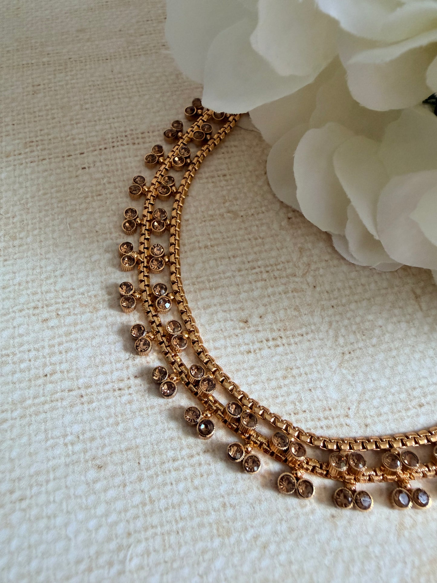 Girls Gold Plated Adjustable Anklets/Payal (ST1060)