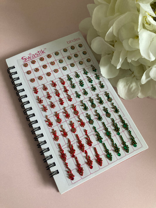 Assorted Fancy And Round Stone Bindi Book (ST896)