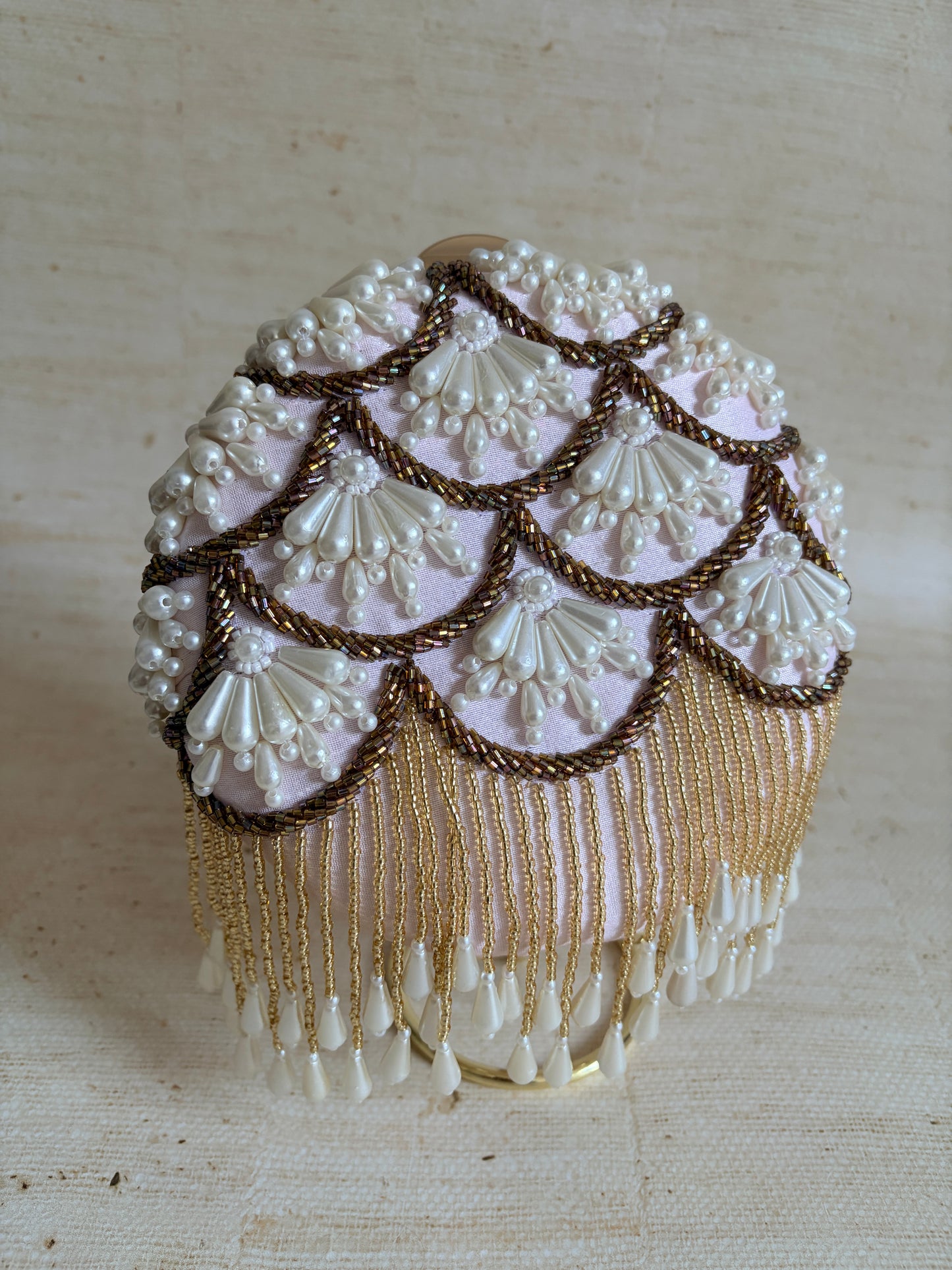 Sophia Pearl Clutch (Pink)(ST141)