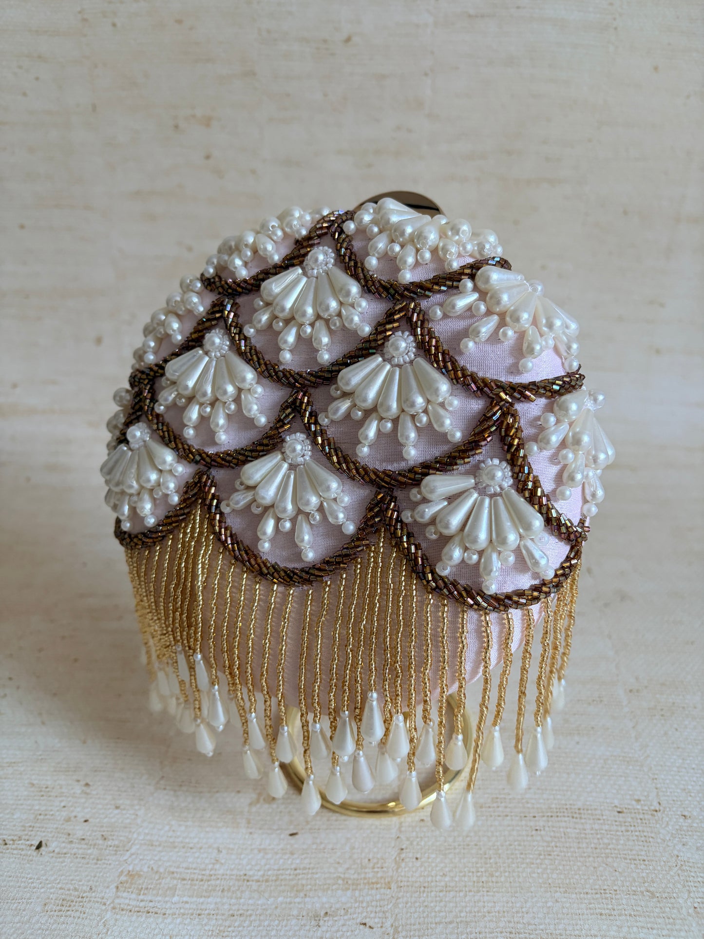 Sophia Pearl Clutch (Pink)(ST141)