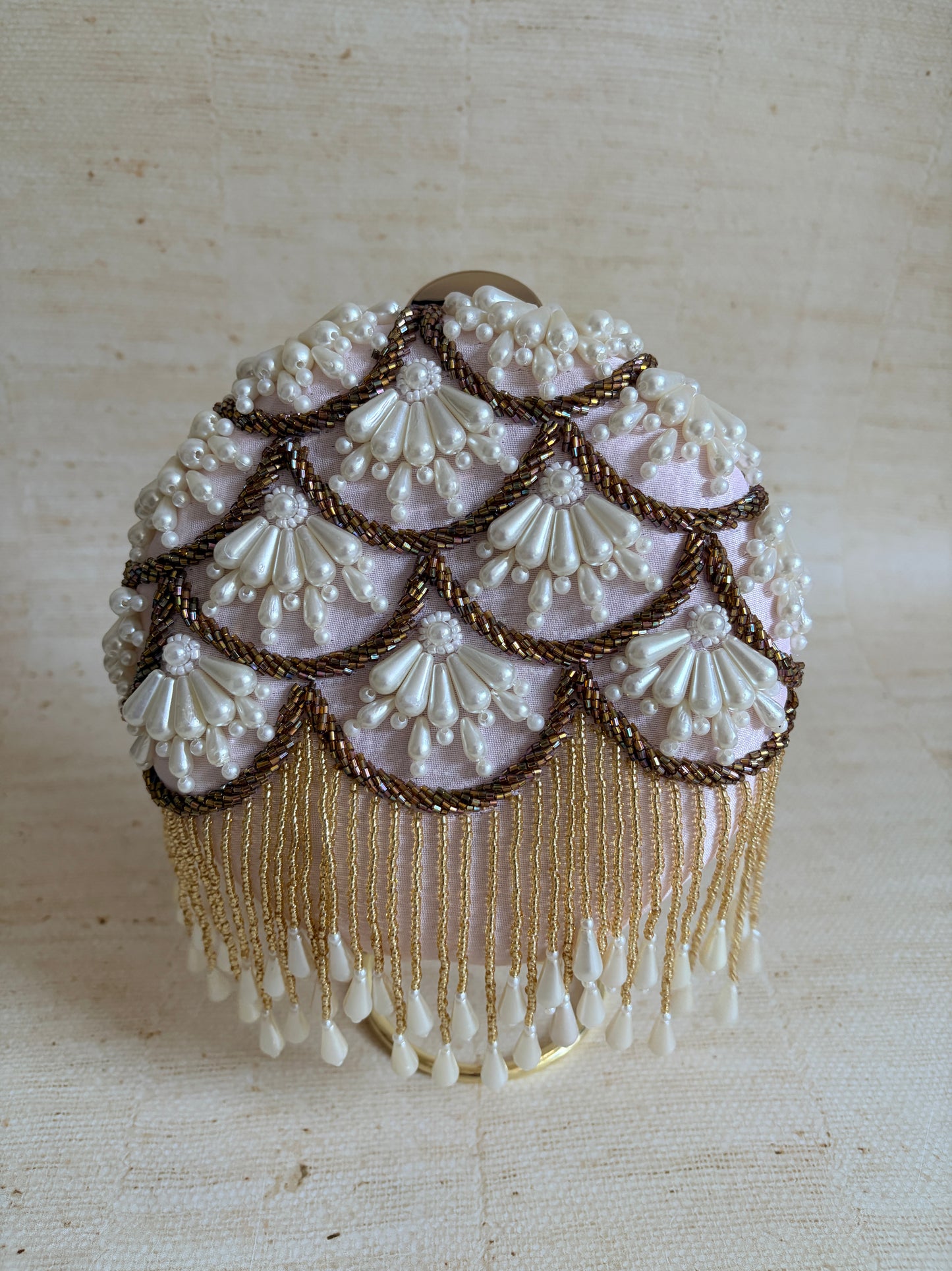 Sophia Pearl Clutch (Pink)(ST141)