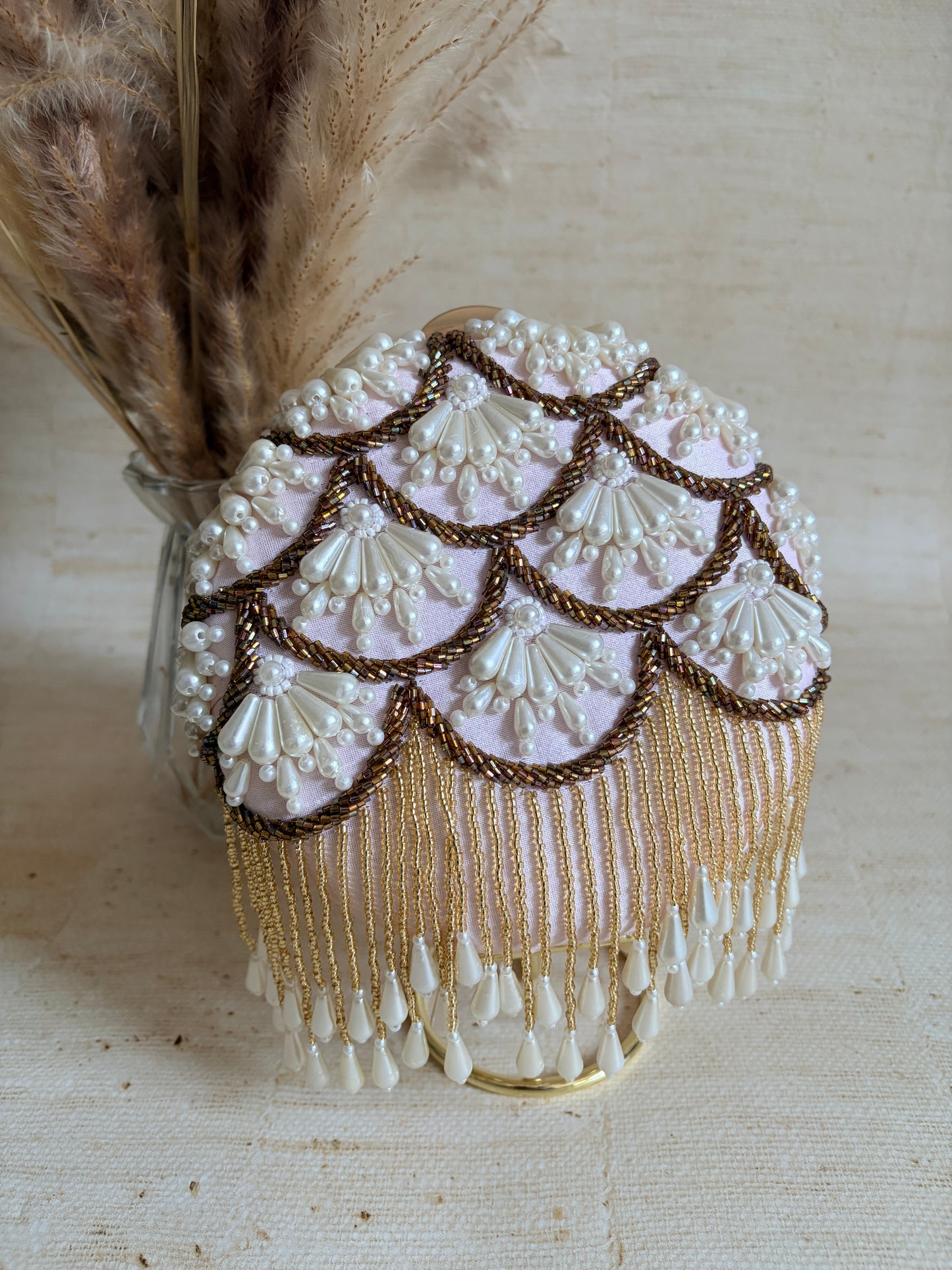 Sophia Pearl Clutch (Pink)(ST141)