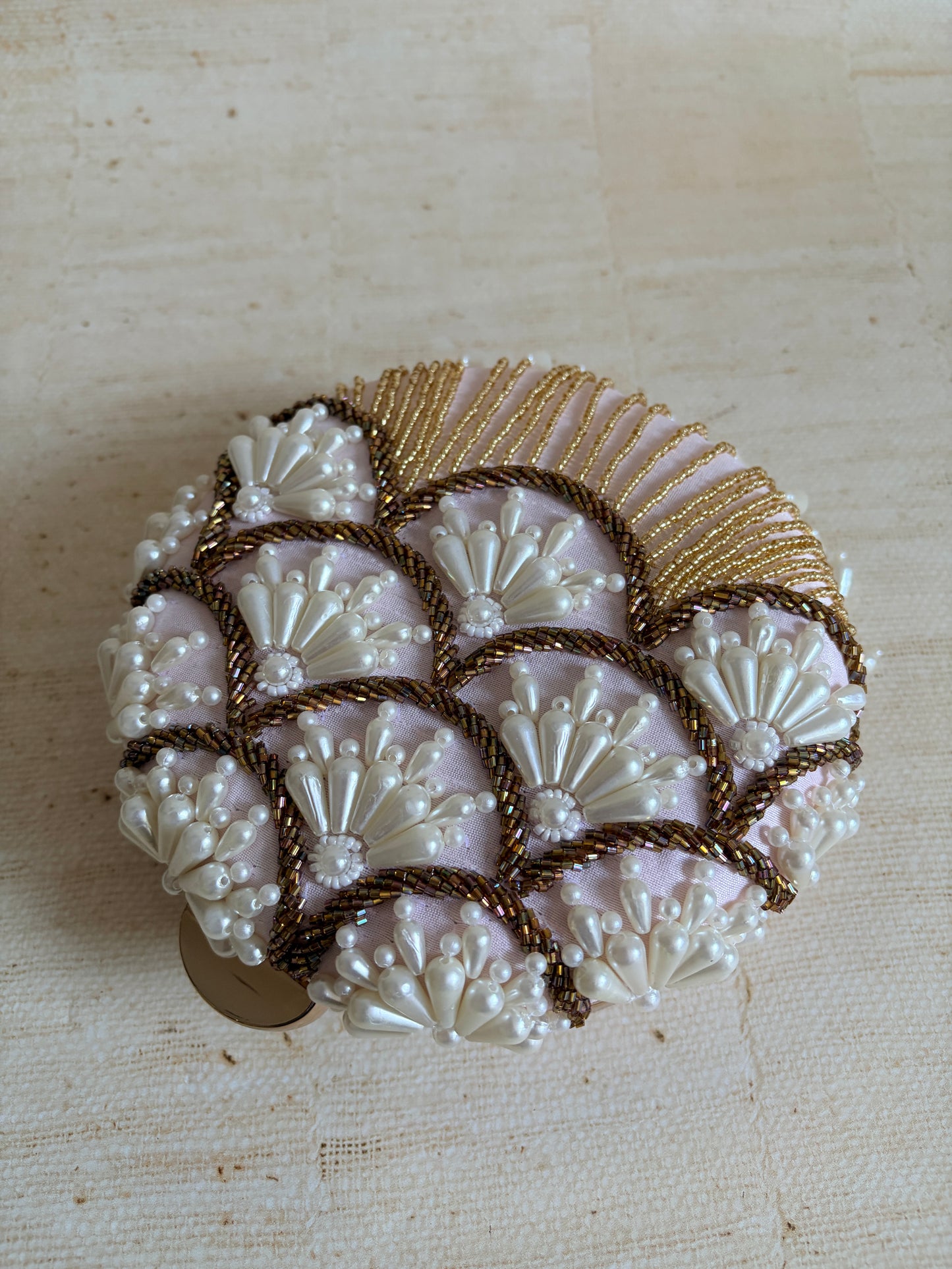 Sophia Pearl Clutch (Pink)(ST141)