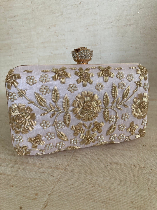 Alina (Rectangular Clutch) (Pink) (ST859)