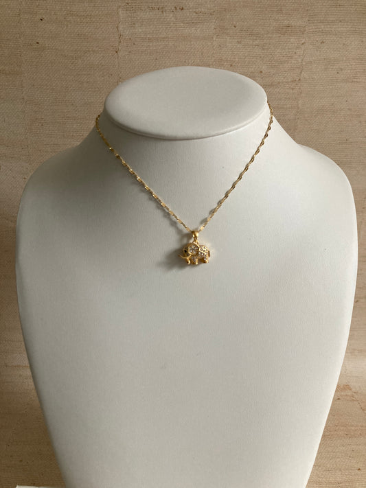 18K Gold Plated Elephant Necklace