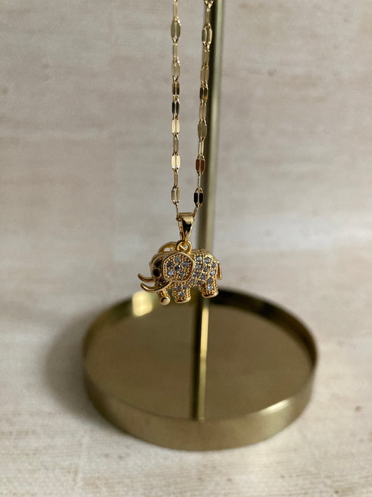 18K Gold Plated Elephant Necklace