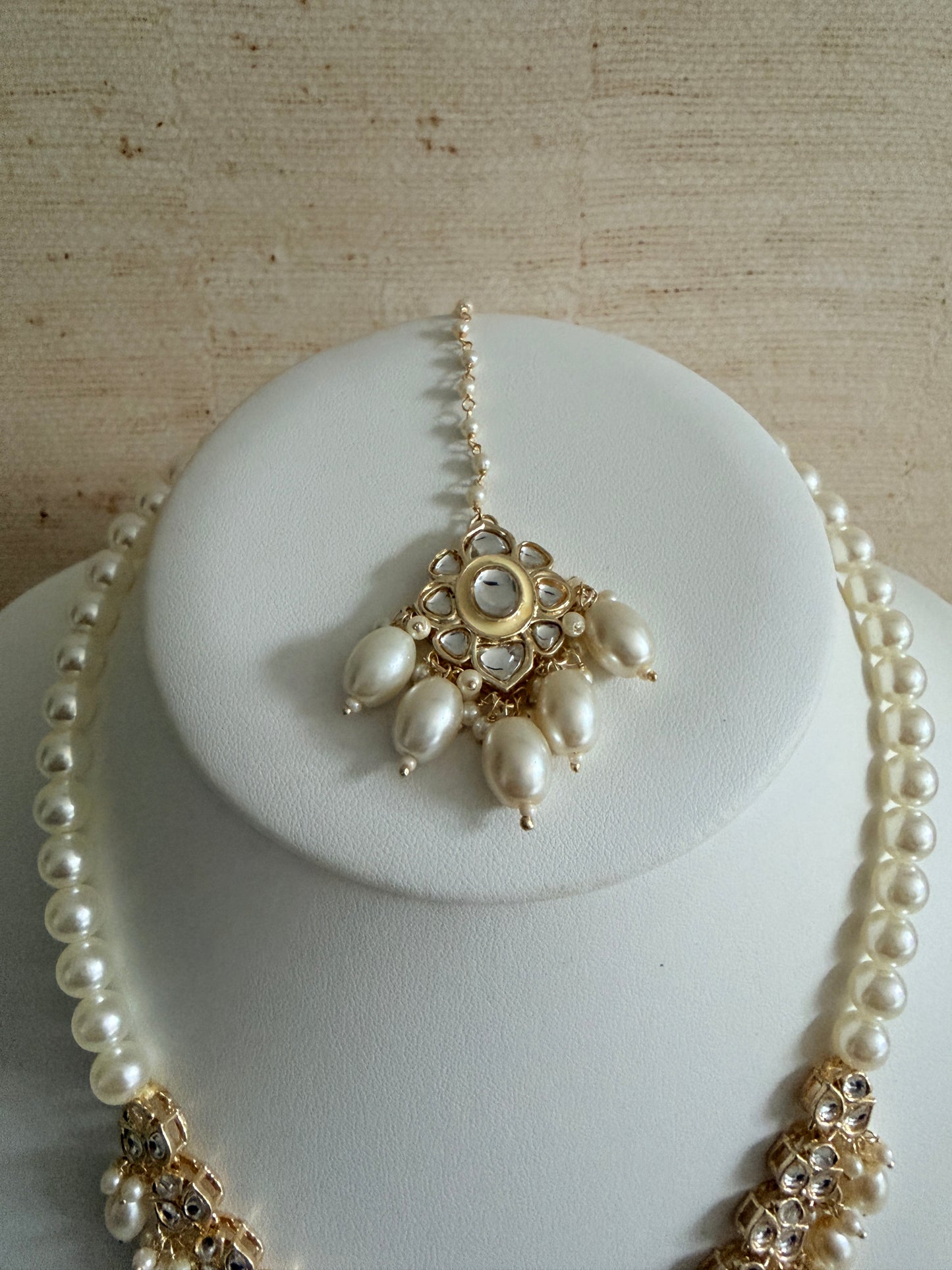Heer White Kundan Meenakari Pearl Set (ST1105)