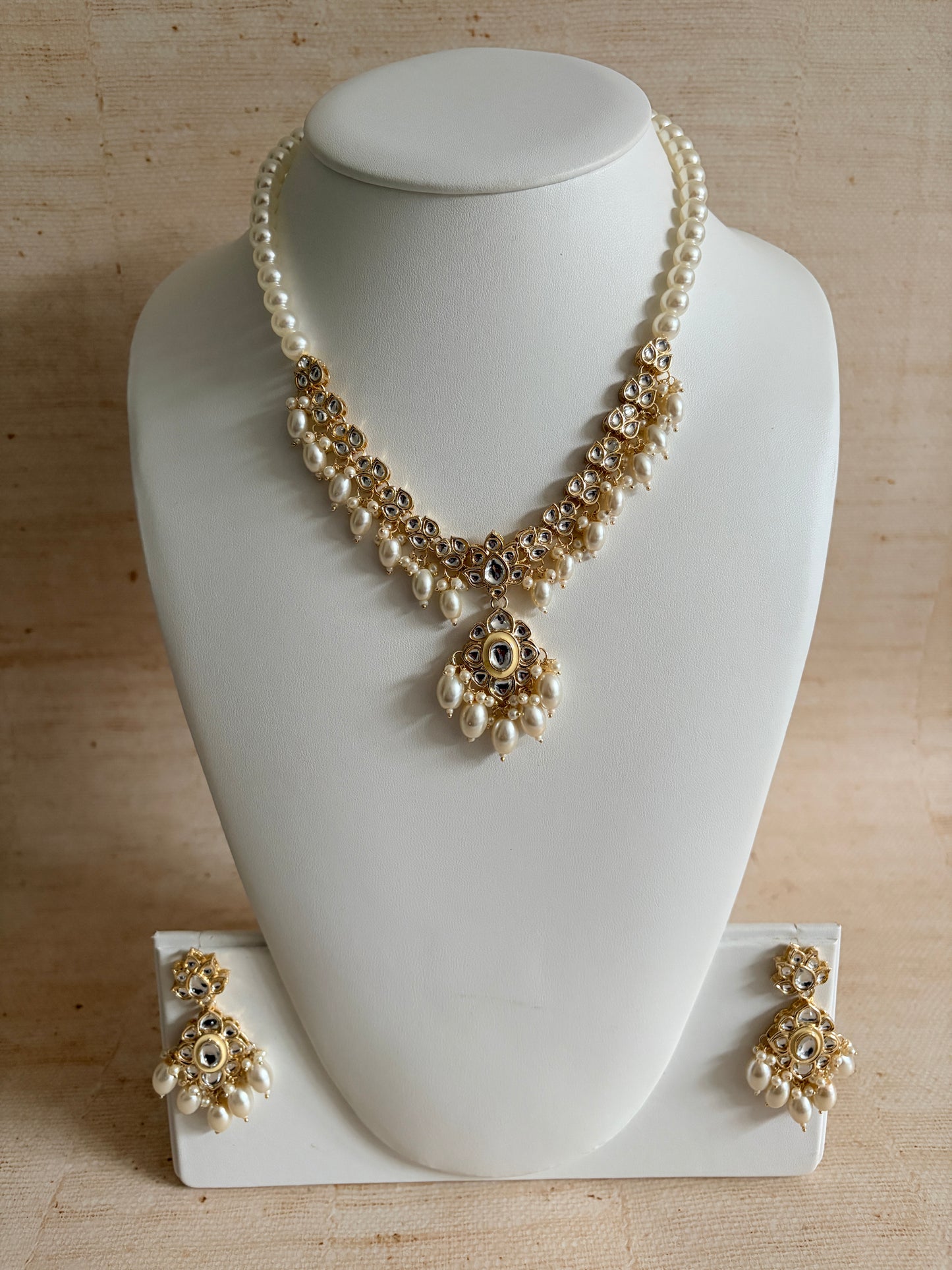 Heer White Kundan Meenakari Pearl Set (ST1105)