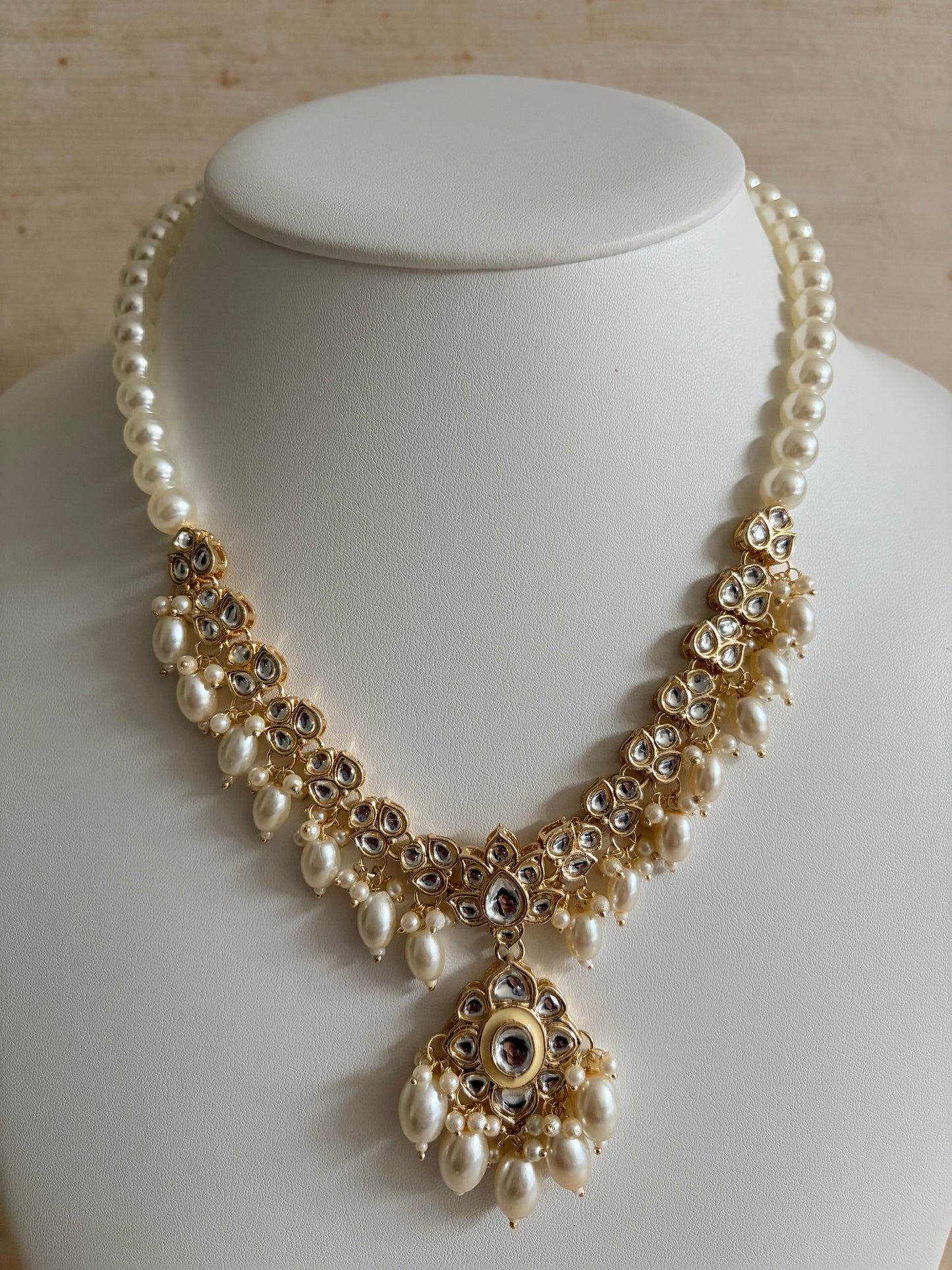 Heer White Kundan Meenakari Pearl Set (ST1105)