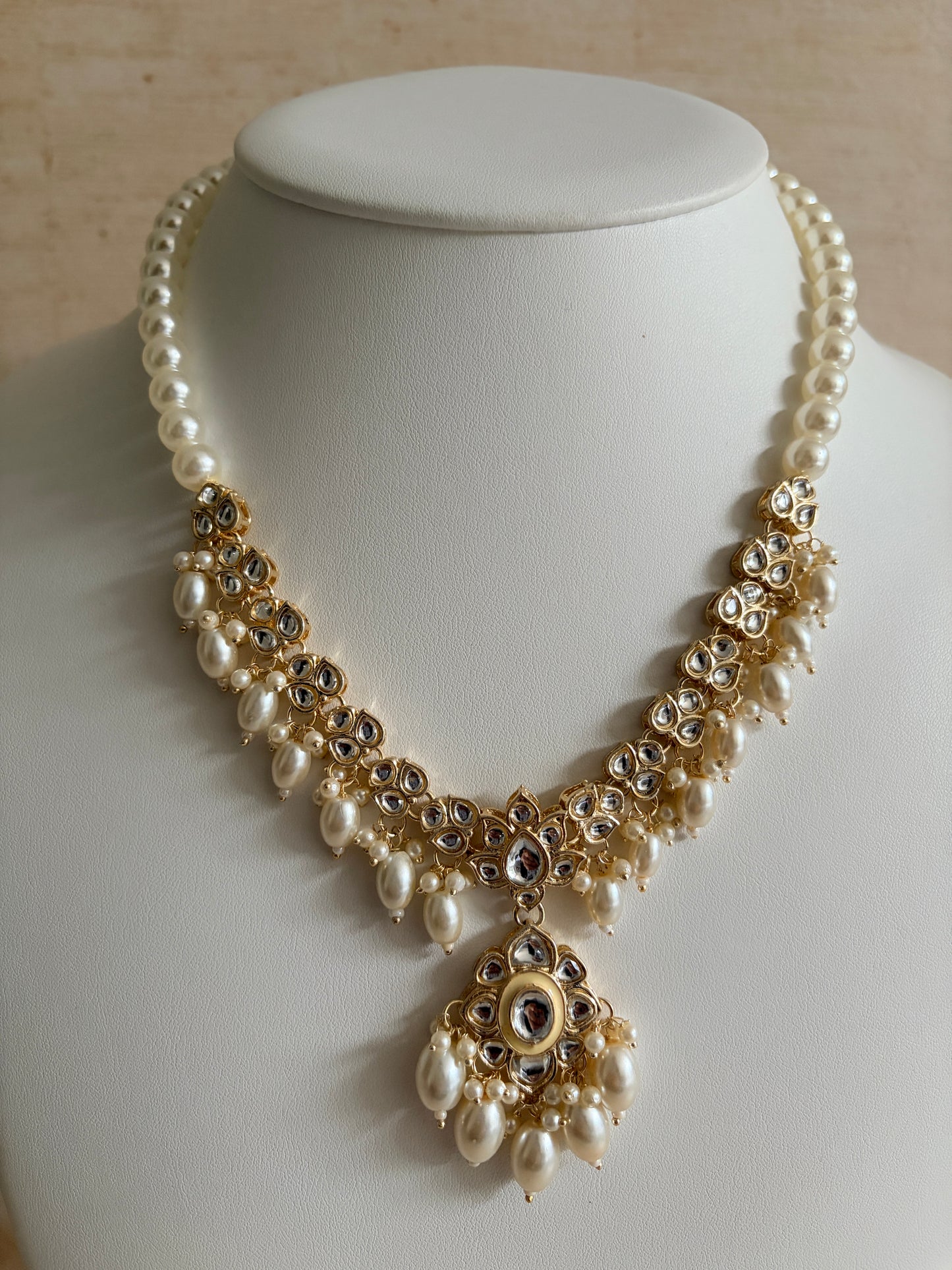 Heer White Kundan Meenakari Pearl Set (ST1105)