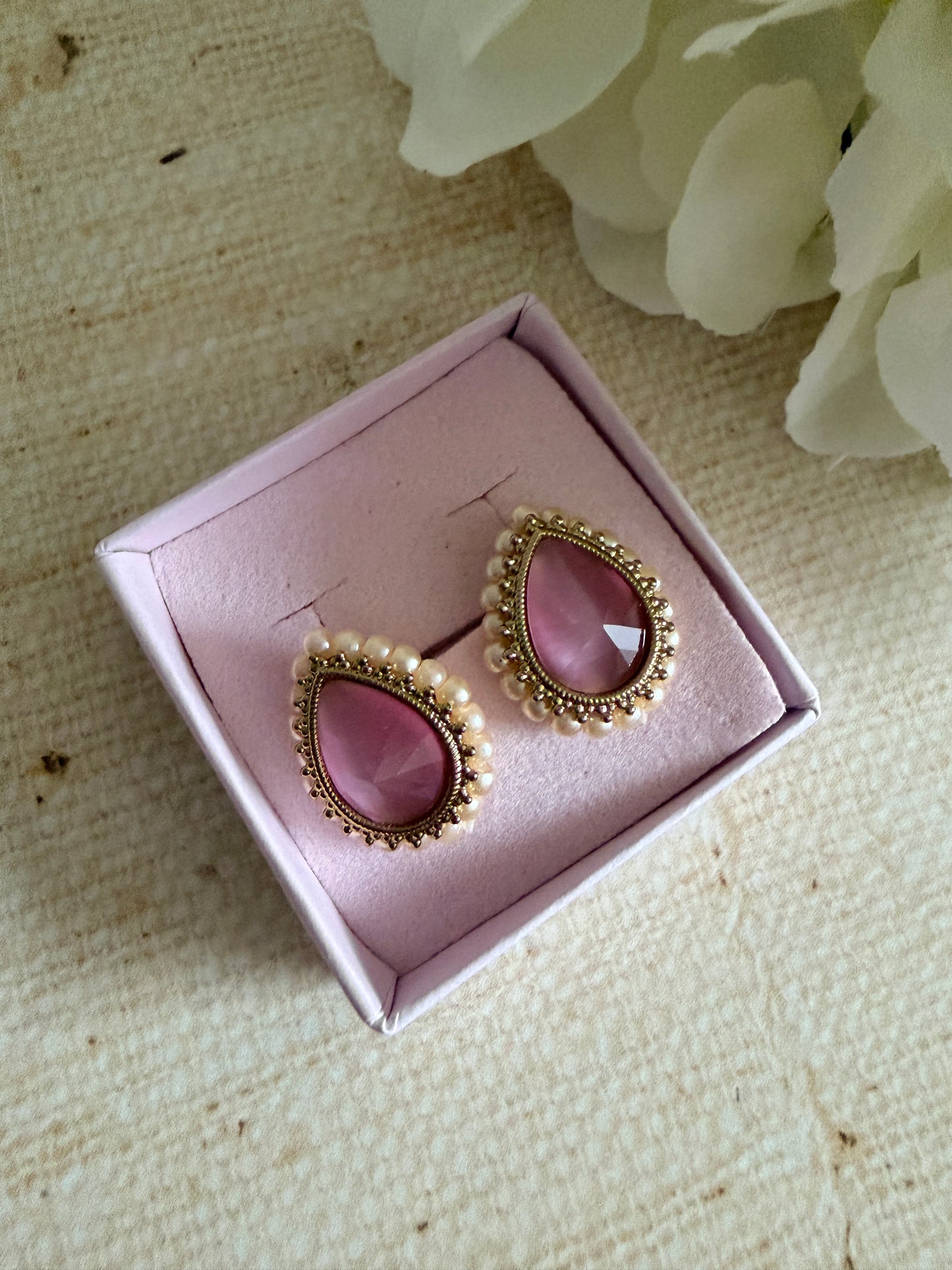 Maya Pink Gold Stud Earrings (ST1035)