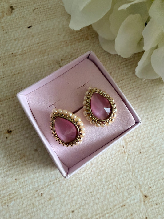 Maya Pink Gold Stud Earrings (ST1035)