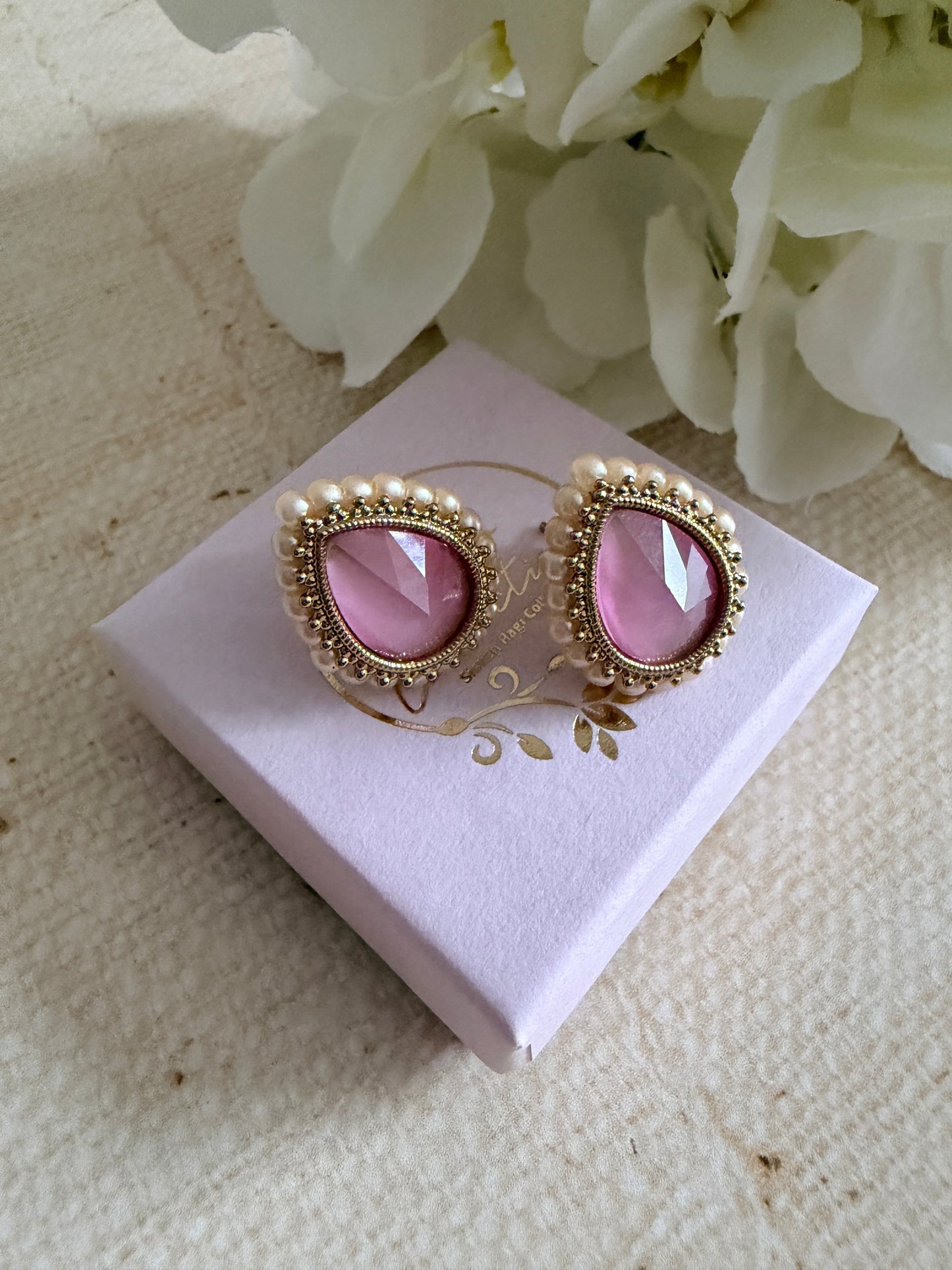 Maya Pink Gold Stud Earrings (ST1035)