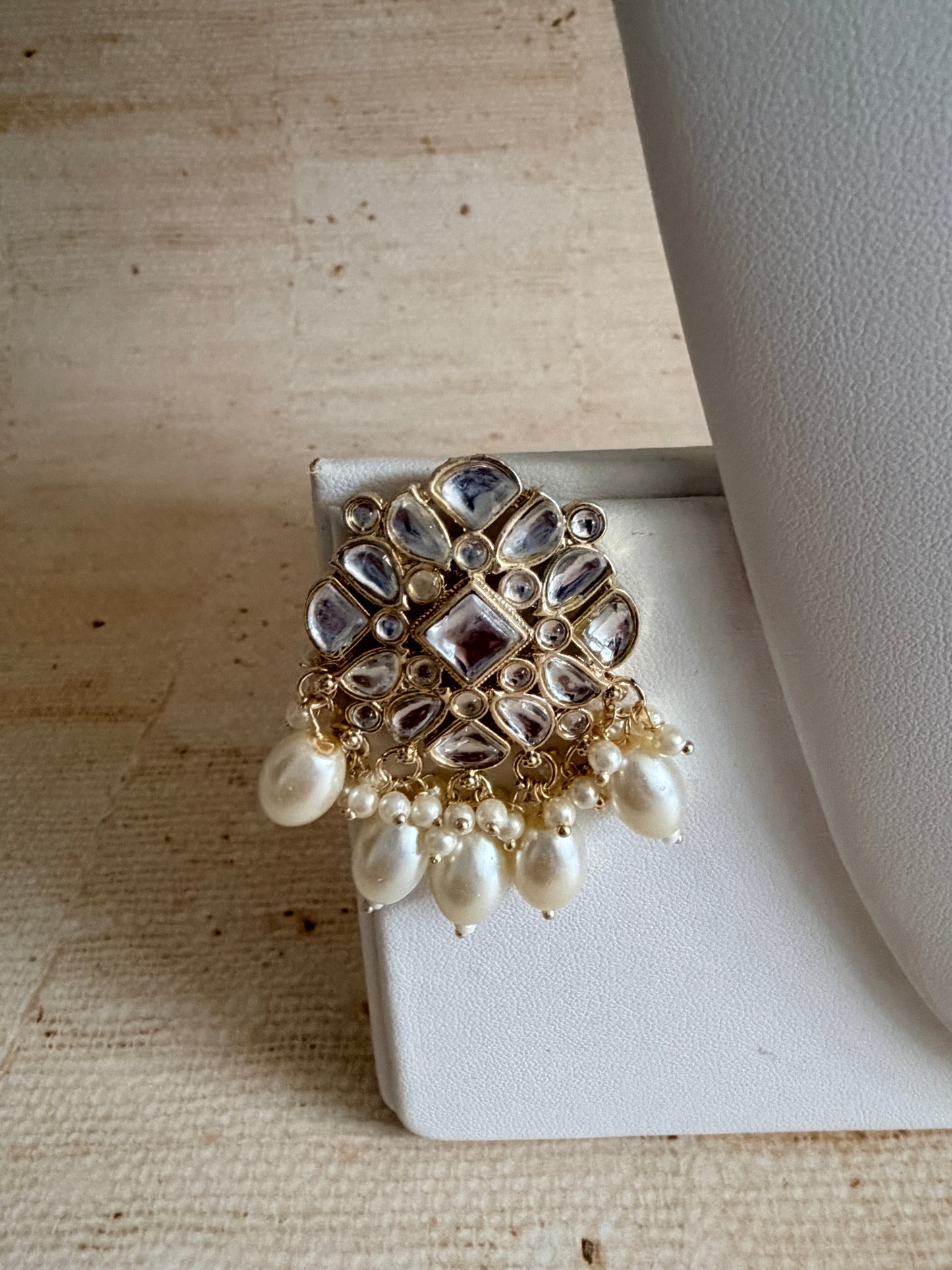 Ruhani White Kundan Gold Plated Pearl Set (ST1106)