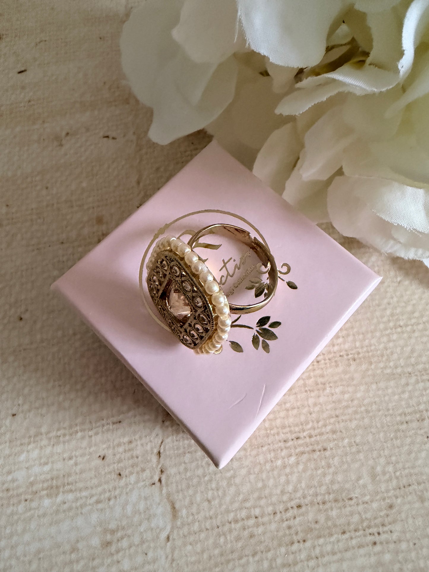Gold Antique Adjustable Ring (ST1036)