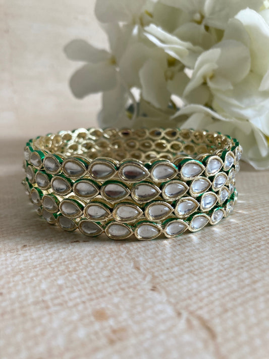 Zahoor Antique Gold Plated Kundan Bangles 2.8 (ST925)