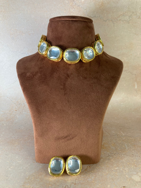 Hania Gold Plated Kundan Set (ST725)