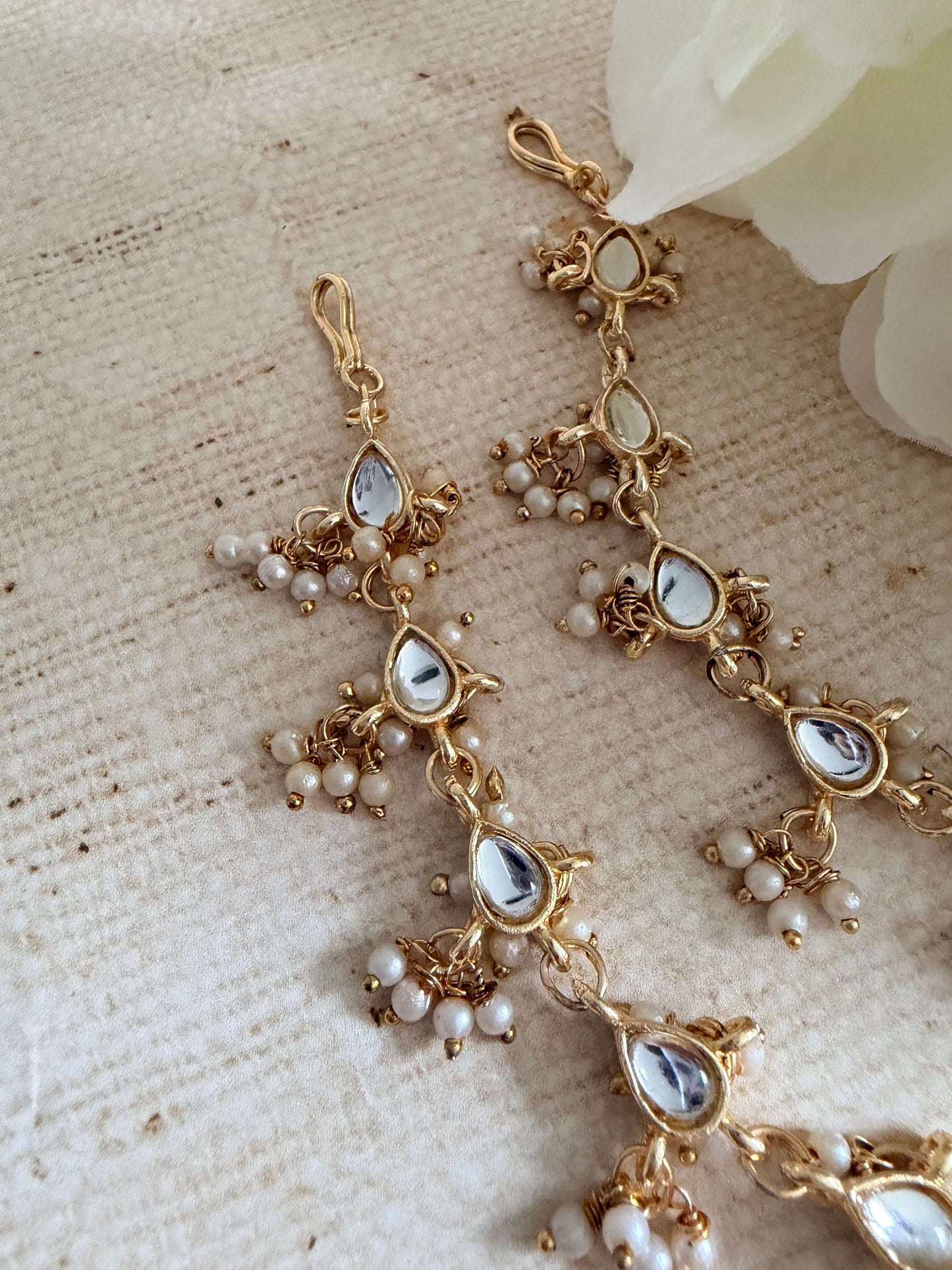 Gold Plated Pearl Ear Chains/Kaan Chain (ST1134)