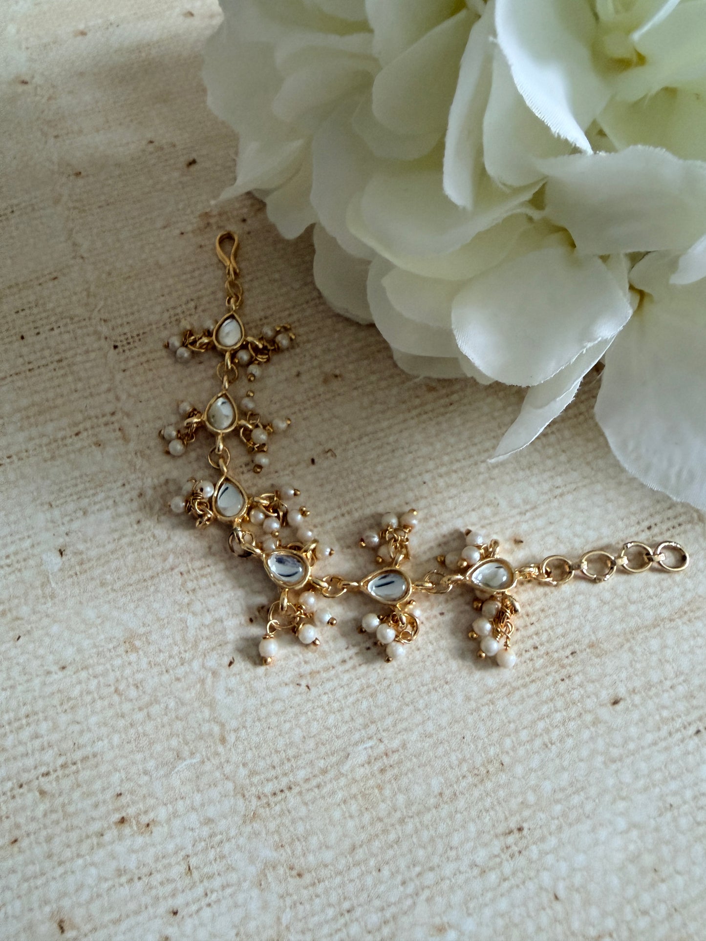 Gold Plated Pearl Ear Chains/Kaan Chain (ST1134)