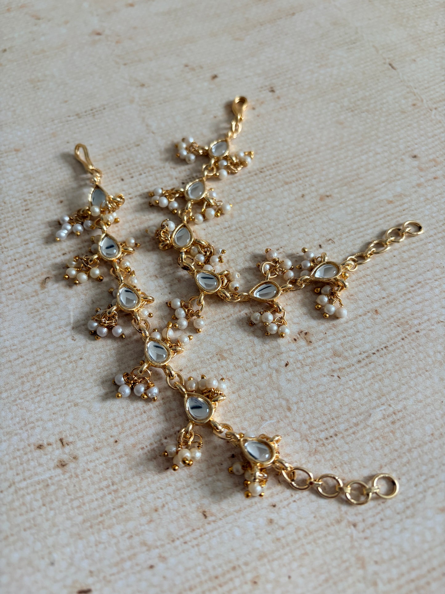 Gold Plated Pearl Ear Chains/Kaan Chain (ST1134)