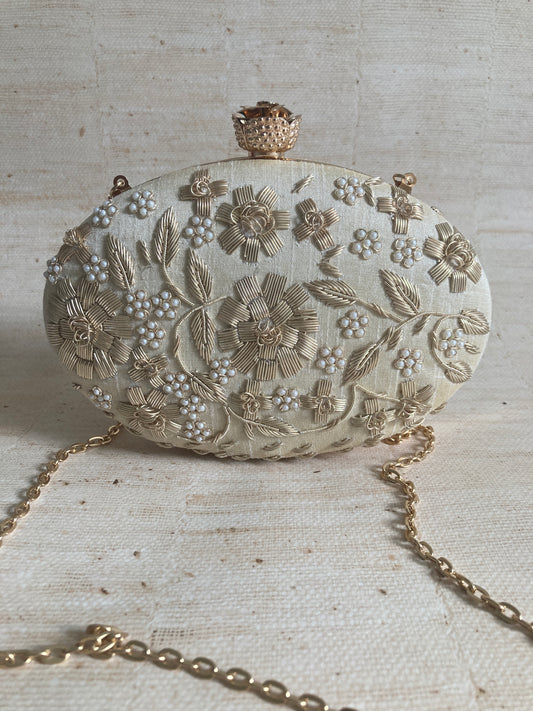 Florence (Oval Clutch) (Gold) (ST923)