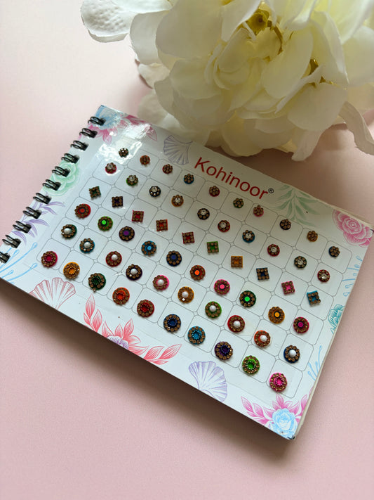 Assorted Round Antique Stone 5 Page 300 Bindi Booklet (ST1120)