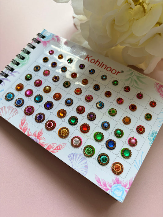Assorted Round Antique Stone 5 Page 300 Bindi Booklet (ST1120)